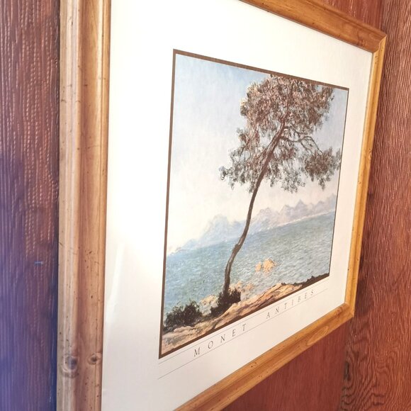 Monet's Leaning Pine Tree Print (Antibes) - Large Framed Reproduction Wall Art - Picture 9 of 10